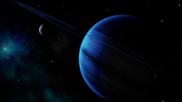 Planet Ring Blue wallpaper