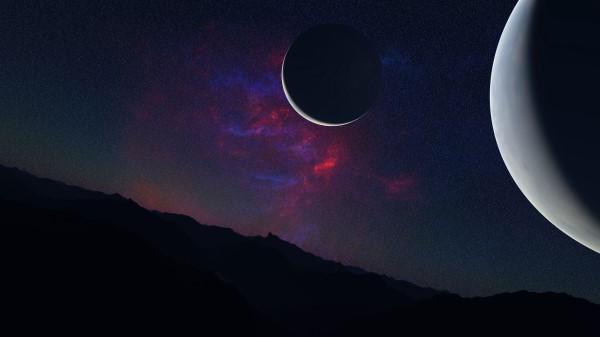 Planet Space Dark wallpaper