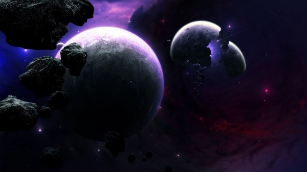 Planets Asteroids Fragments Wallpaper