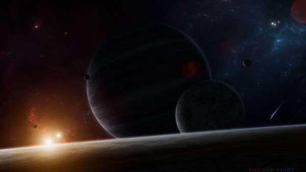 Planets Flash Bright Wallpaper
