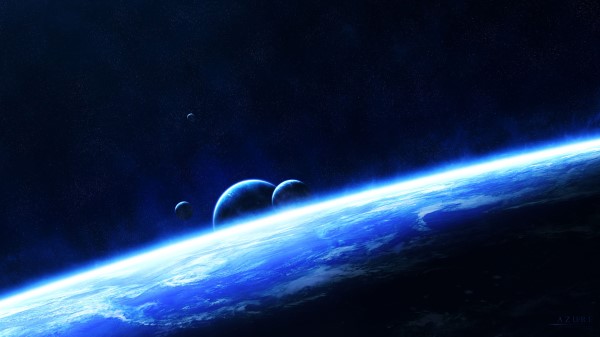 Planets Space Glow wallpaper