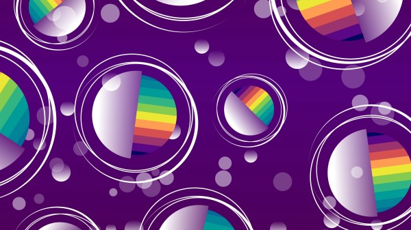Balls Circles Rainbow wallpaper
