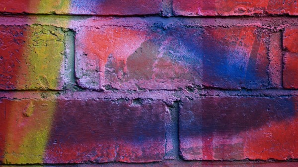 Brick Wall Multicolored Texture Wallpaper