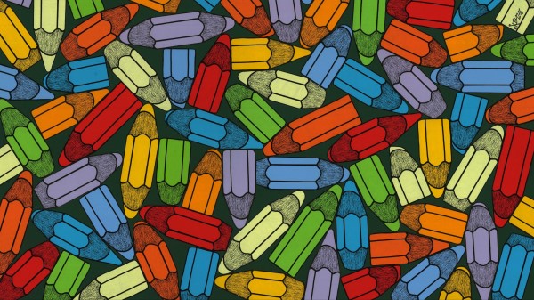 Color Pencils Art Multicolored wallpaper