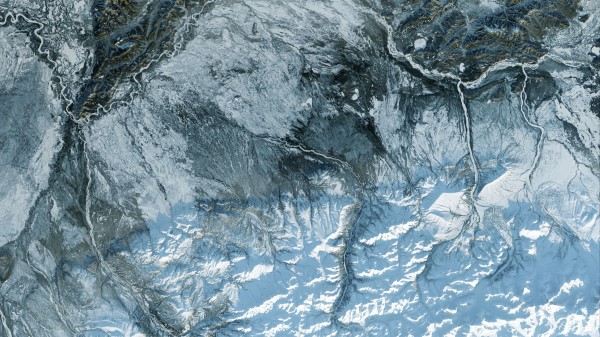Glacier Ice Aerial View Wallpaper