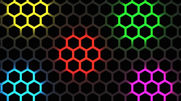 Hexagons Glow Backlight Wallpaper