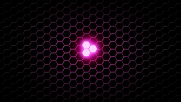 Hexagons Neon Glow wallpaper