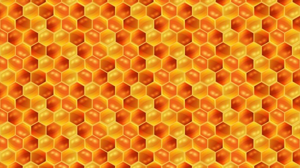 Honeycombs Honey Pattern wallpaper