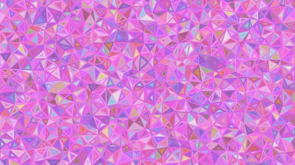 Mosaic Triangles Pink Wallpaper