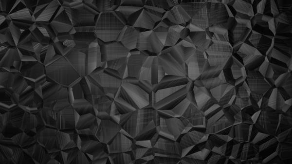 Polygon Surface Black Wallpaper