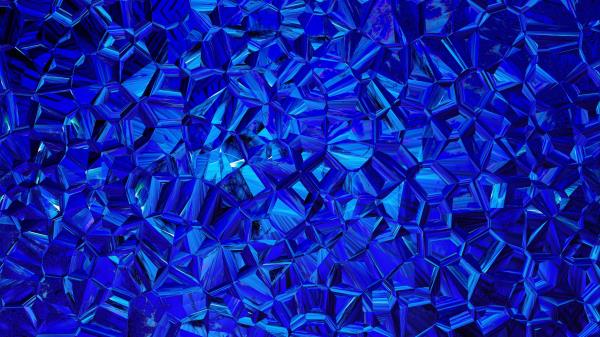 Polygons Triangles Blue Prismatic Wallpaper