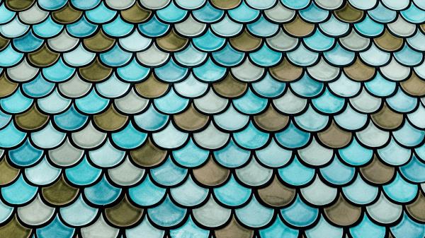 Scales Fragments Stained Glass Wallpaper