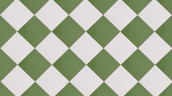 Tile Green White Wallpaper