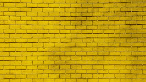 Wall Brick Yellow Wallpaper