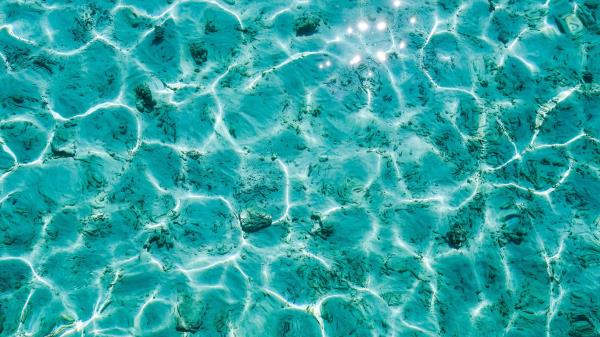 Water Turquoise Glare Wallpaper