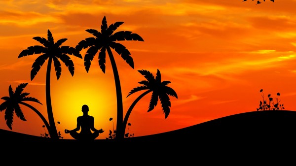 Meditation Yoga Silhouette wallpaper