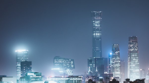 Skyscrapers Night City Buildings wallpaper