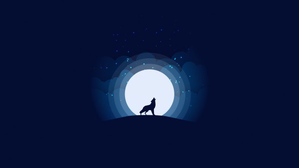 Wolf Moon Howling wallpaper