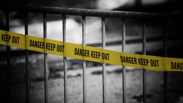 Danger Inscription Grill wallpaper