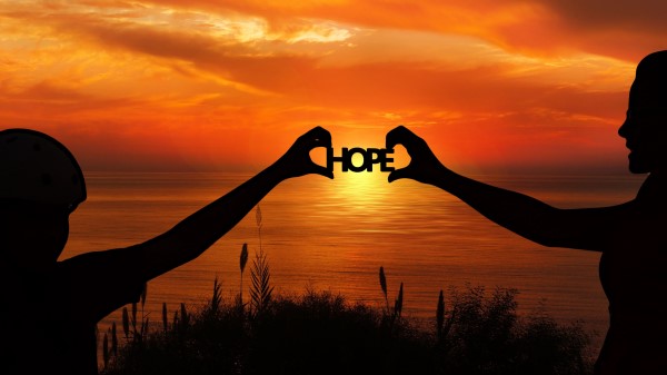 Hope Hands Silhouettes wallpaper