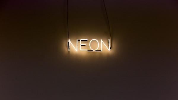 Inscription Neon Backlight Wall wallpaper