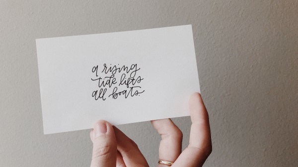 Inscription Note Hand wallpaper