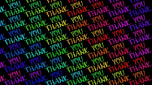 Inscription Thanks Text Colorful wallpaper