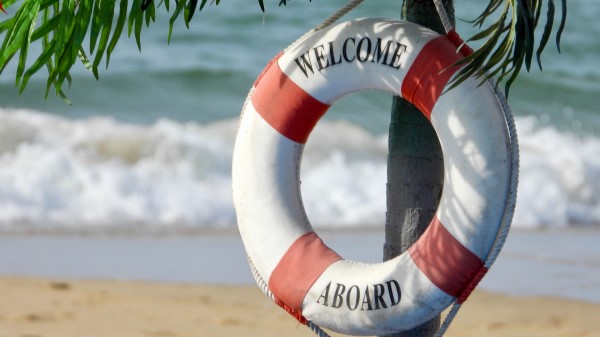 Inscription Welcome Lifebuoy wallpaper