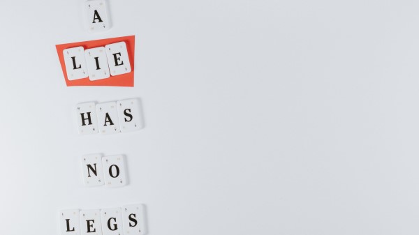 Lies Words Inscription Wallpaper