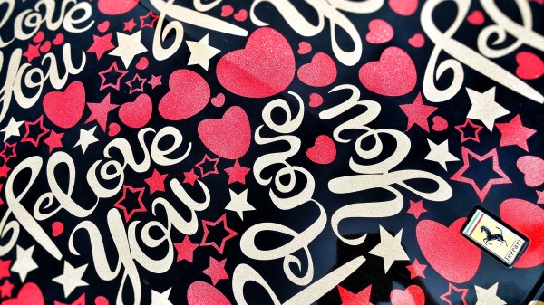 Love Lettering Hearts wallpaper