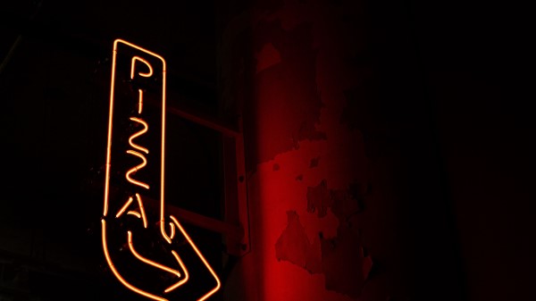 Pizza Pointer Neon Wallpaper