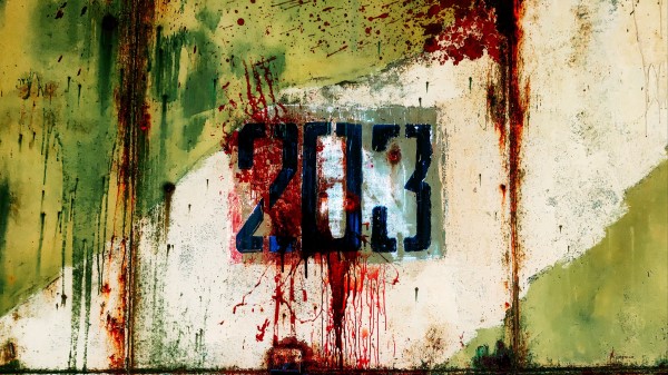 Rusty Number Spray wallpaper