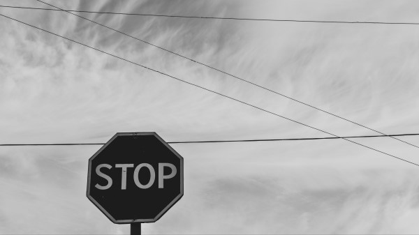 Sign Stop Bw wallpaper