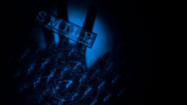 Smile Inscription Blue wallpaper