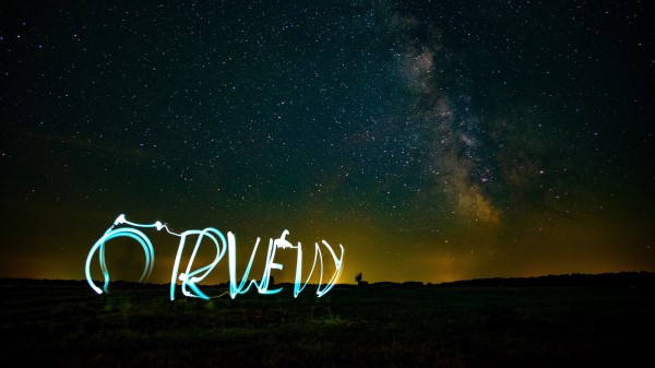 Starry Sky Inscription Light Wallpaper