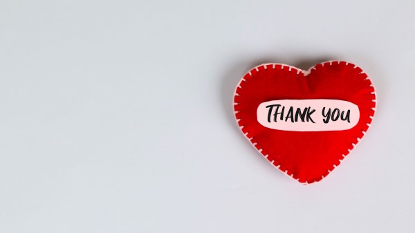 Thank You Heart Lettering wallpaper