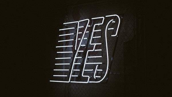 Yes Inscription Neon wallpaper