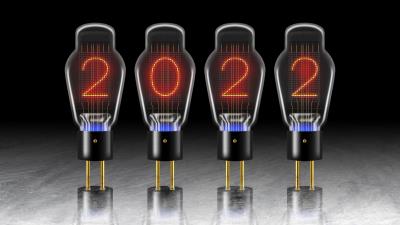 2022 New Year Vacuum Tubes Wallpaper
