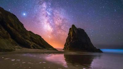 Bioluminescence At The Oregon Coast Wallpaper