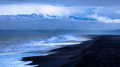 Black Shore Cloud Nature Wallpaper