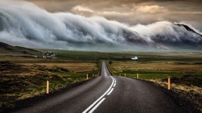Cloud Photography Tar Road Wallpaper