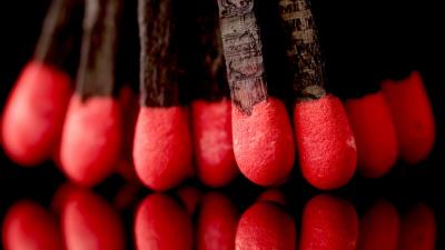 Color Fire Photography Matches Wallpaper