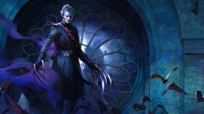 Fantast Vampire Dark Halloween Wallpaper