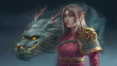 Fantasy Art Gorgeous Dragon Armor Wallpaper