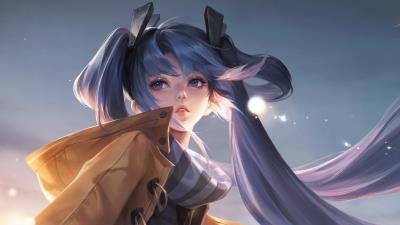 Fantasy Blue Yellow Face Wallpaper