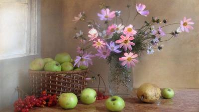 Fruits Bouquet Autumn Berries Apples Wallpaper