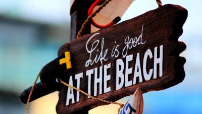 Funny Sign Traffic Summer Beach Wallpaper