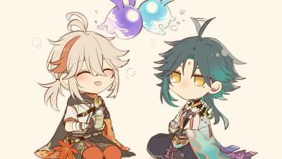 Genshin Impact Kaedehara Kazuha Xiao 4k Wallpaper Wallpaper