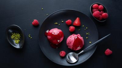 Ice Cream Strawberry Food Wallpaper