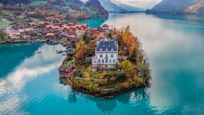 Iseltwald Lake Brienz Switzerland Wallpaper